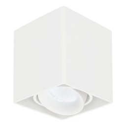 Vierkante LED Opbouwspot Esto - Kantelbaar - Dimbaar - 6500K daglicht wit - 4 Watt 345 Lumen - GU10 - Plafondspot - Voor binnen - Vervangbare afdekring - Wit