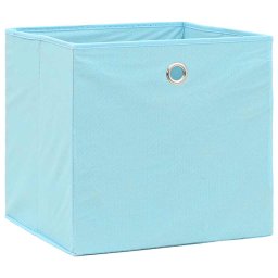 vidaXL Opbergboxen 4 st 28x28x28 cm nonwoven stof babyblauw