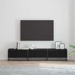 vidaXL TV Eenheden 210 x 35 x 41 cm Zwart Eiken Bewerkt hout