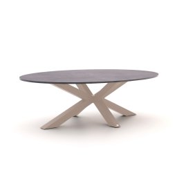 + 15% kassakorting | Bellagio Induno Ellips low dining tuintafel 240x120cm - Laagste prijsgarantie!