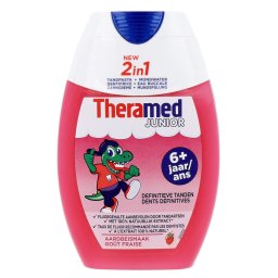 Theramed 2in1 Junior Tandpasta + Mondwater Aardbei