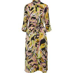 PIECES - Maat M PCBARRY APRIL 3/4 MIDI DRESS BC Dames Jurk
