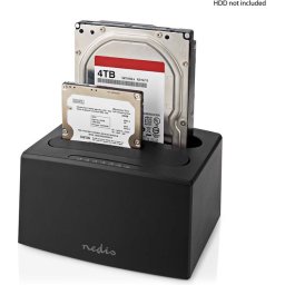 Nedis Docking Station voor Harde Schijf - USB 3.2 Gen1 - USB Type-A - 2 Schijven - 2.5 / 3.5 " - USB