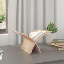 vidaXL Tijdschriftenrek vloermodel hout naturel