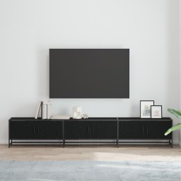 vidaXL TV Eenheden 240 x 35 x 41 cm Zwart Eiken Bewerkt hout