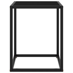 vidaXL Salontafel met zwart glas 40x40x50 cm zwart