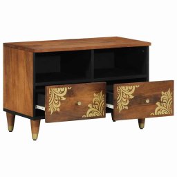 vidaXL TV-kast met lade Honingbruin 70 x 33 x 46 cm Massief Mango Hout