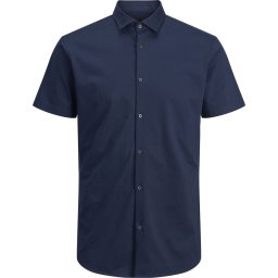 JACK&JONES - Maat L JPRBLAJERSEY TRAVEL SHIRT S/S SMU Heren Overhemd
