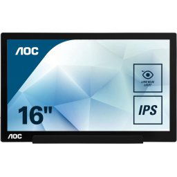 AOC I1601FWUX - Full HD IPS USB-C Monitor - 15.6 Inch