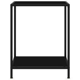 vidaXL Wandtafel 60x35x75 cm gehard glas zwart