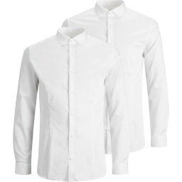 JACK & JONES - Maat M - JPRBLAPARMA SHIRT L/S 2-PACK NOOS MP Heren Overhemd