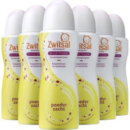 Zwitsal Poederzacht Deodorant Spray - 6 x 100 ml - Voordeelverpakking