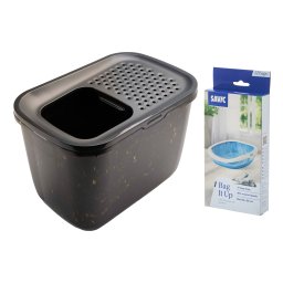 Savic kattentoilet Hop In Marble Starter Kit (toilet + Bag it Up) kat