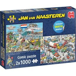 Jan van Haasteren - Verkeerschaos & Ter Land, ter Zee en in de Lucht (2 x 1000 stukjes)