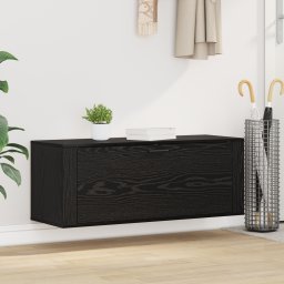vidaXL Schoenenkast 100 x 35 x 38 cm Bewerkt hout Zwart eiken