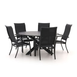 + 15% kassakorting | Bellagio Lugo/Lodola ø 150cm dining tuinset 6-delig stapelbaar - Laagste prijsgarantie!