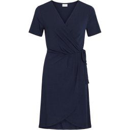 VILA - Maat L VINAYELI SS KNEE WRAP DRESSSU Dames Jurk