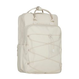 New Rebels Trondheim Rugzak - Laptop Rugtas 15,6 inch - Schooltas & Werktas - Waterafstotend - 18L - Nylon/PU - Beige