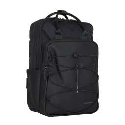 New Rebels Trondheim Rugzak - Laptop Rugtas 15,6 inch - Schooltas & Werktas - Waterafstotend - 18L - Nylon/PU - Zwart
