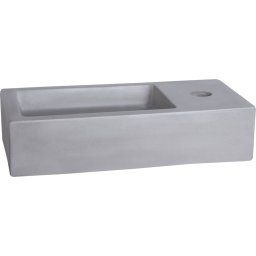 Differnz Ravo Fontein - Wasbak Beton - Lichtgrijs - 38.5 x 18.5 x 9 cm
