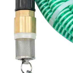 vidaXL Zuigslang met messing koppelingen 1,1'' 10 m PVC groen