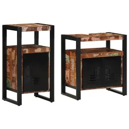 vidaXL Badkamermeubelset 2 st Bruin Massief gerecycled hout