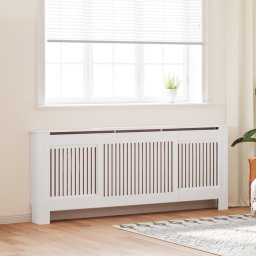 vidaXL Radiatorafdekking 2 st Wit 205 x 20,5 x 81,5cm Bewerkt hout