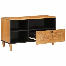 vidaXL TV-kast met lade met plank 80 x 33 x 46 cm Massief Mango Hout
