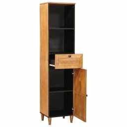 vidaXL Badkamerkast met lade Licht Bruin 38 x 33 x 160 cm Bewerkt hout
