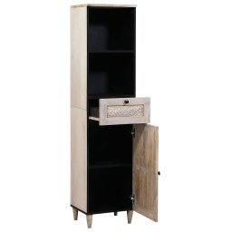 vidaXL Badkamerkast met lade Wit 38 x 33 x 160 cm Bewerkt hout