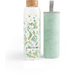 Glas Drinkfles - 600 ml - Met neopreen hoes - Clean Melange