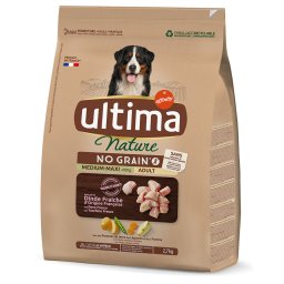 3 x 2,7kg Ultima Nature Medium / Maxi Kalkoen droogvoer voor honden