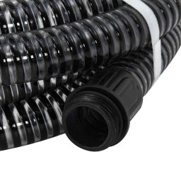 vidaXL Zuigslang met messing koppelingen 1,1'' 10 m PVC zwart