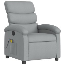 vidaXL Massagestoel met lichtgrijze stof