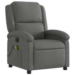 vidaXL Massagestoel Donkergrijze Stof