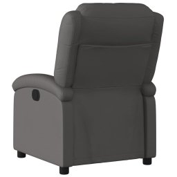 vidaXL Relaxfauteuil Grijs Echt Leer