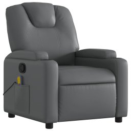 vidaXL Massagestoel van grijs kunstleer