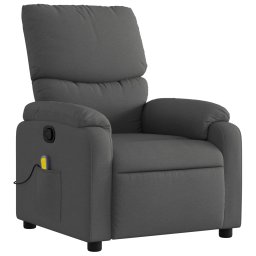 vidaXL Massagestoel in donkergrijze stof