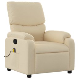 vidaXL Massagestoel met crèmekleurige stof