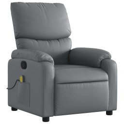 vidaXL Massagestoel van grijs kunstleer