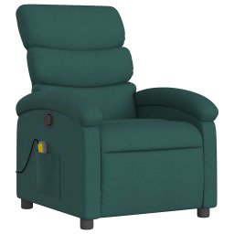 vidaXL Massagestoel met donkergroene stof