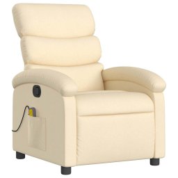 vidaXL Massagestoel met crèmekleurige stof