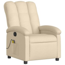 vidaXL Massagestoel met crèmekleurige stof