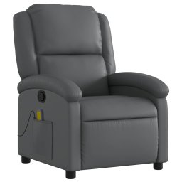 vidaXL Massagestoel van grijs kunstleer