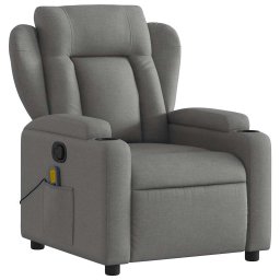 vidaXL Massagestoel in donkergrijze stof