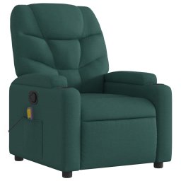vidaXL Massagestoel met donkergroene stof