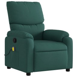 vidaXL Massagestoel met donkergroene stof