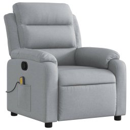 vidaXL Massagestoel met lichtgrijze stof