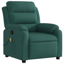 vidaXL Massagestoel met donkergroene stof