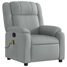 vidaXL Massagestoel met lichtgrijze stof